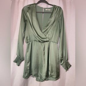 Mint Green Long Sleeve Romper